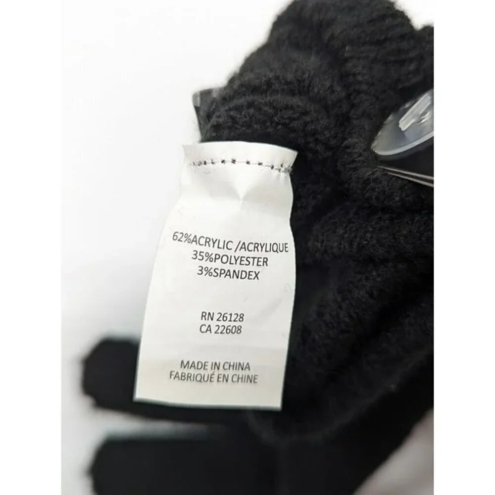 Echo 23 NYC Women's Solid Smartphone Gloves Black O/S (MSRP $38)